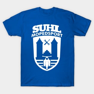 Suhl Mopedsport with Simson Star / Sperber / Habicht v.2 (white) T-Shirt